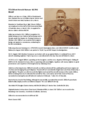 A preview of a PDF biography for Watson, Clifford Arnold